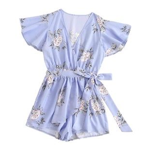 Lili’s Story Blue Floral Print Romper